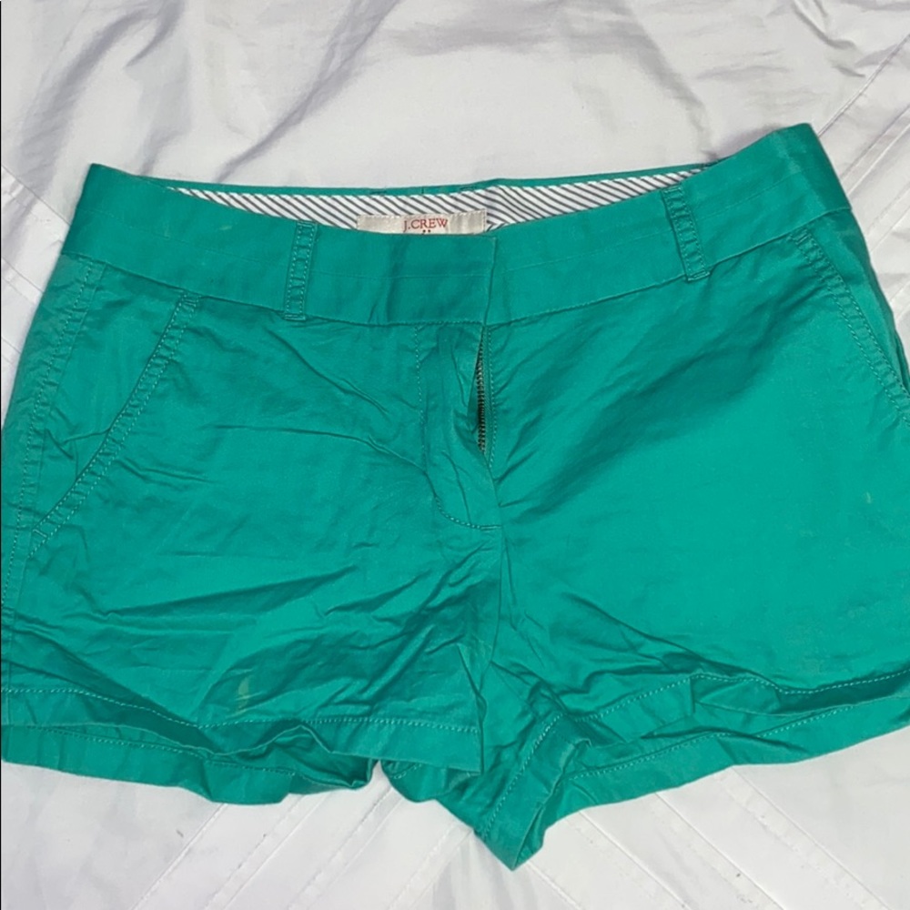 J. Crew Green Chino Shorts